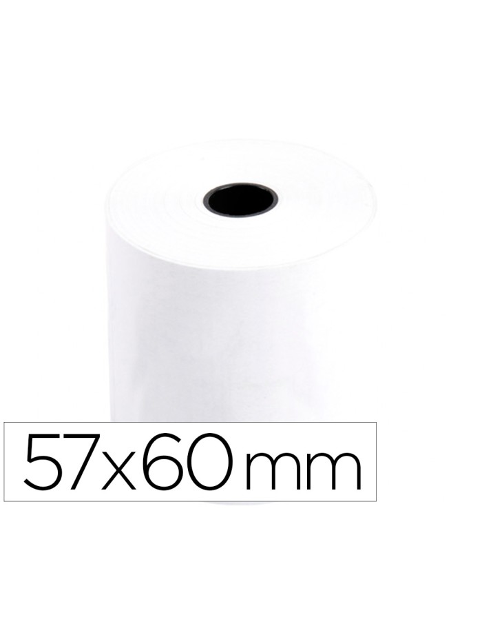 Rollo sumadora termico greening 57 mm ancho x 60 mm diametro sin bisfenol a papel de 70 g/m2 Rollo sumadora termico greening 57 mm ancho x 60 mm diametro sin bisfenol a papel de 70 g/m2