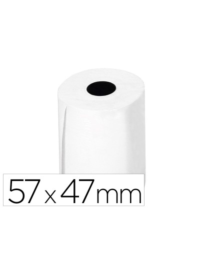 Rollo sumadora termico greening 57 mm ancho x 47mm diametro para tpv sin bisfenol a papel de 70 g/m2