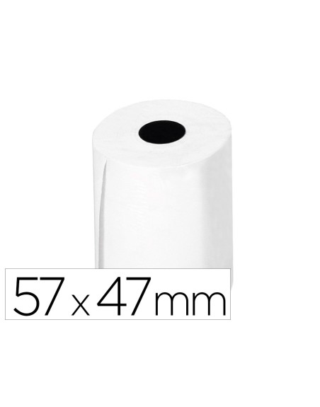 Rollo sumadora termico greening 57 mm ancho x 47mm diametro para tpv sin bisfenol a papel de 70 g/m2