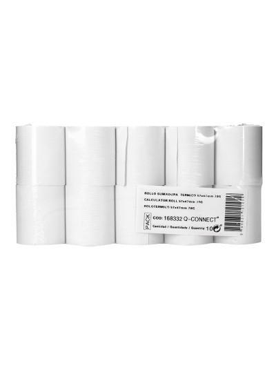 Rollo sumadora termico greening 57 mm ancho x 47mm diametro para tpv sin bisfenol a papel de 70 g/m2