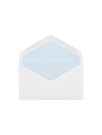 Sobre liderpapel blanco con fondo 95x162 mm engomado solapa de pico paquete de 25 unidades