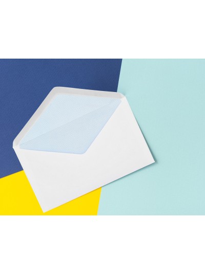 Sobre liderpapel blanco con fondo 95x162 mm engomado solapa de pico paquete de 25 unidades