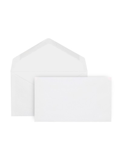 Sobre liderpapel blanco con fondo 95x162 mm engomado solapa de pico caja de 500 unidades