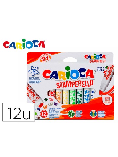 Rotulador carioca stamperello caja 12 unidades colores surtidos