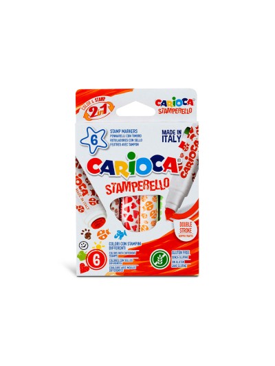 Rotulador carioca stamperello caja 6 unidades colores surtidos