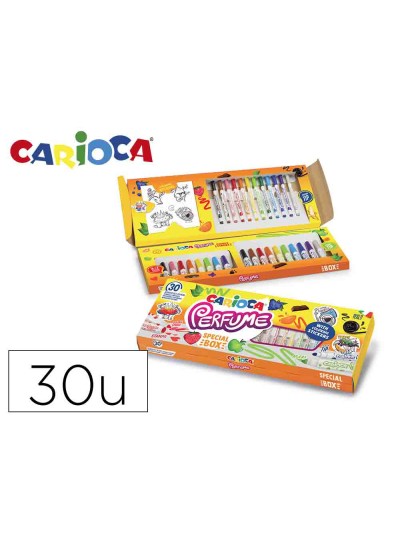 Rotulador carioca perfume caja 30 unidades colores surtidos
