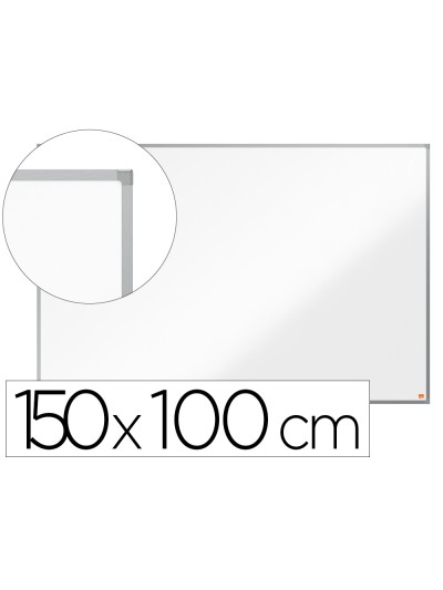 Pizarra blanca nobo essence acero lacado 1500x1000 mm