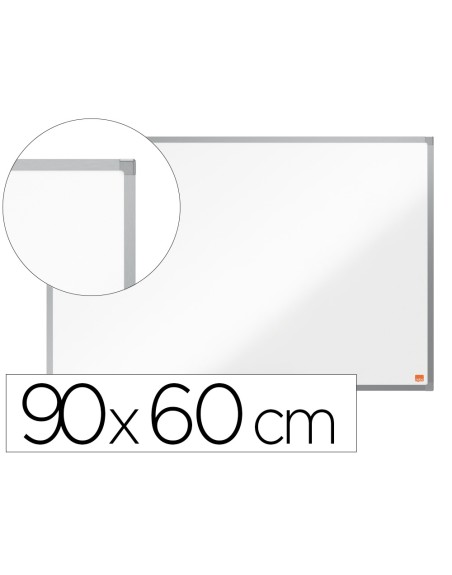 Pizarra blanca nobo essence acero lacado 900x600 mm