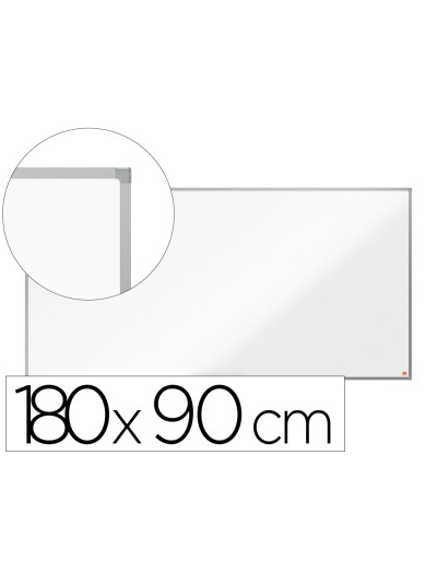 Pizarra blanca nobo essence acero lacado 1800x900 mm