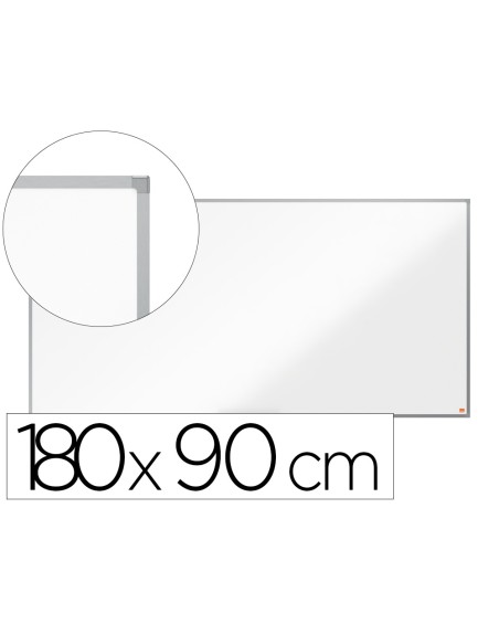 Pizarra blanca nobo essence acero lacado 1800x900 mm