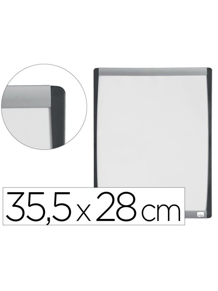 Pizarra blanca nobo magnetica marco arqueado 355x280 mm Pizarra blanca nobo magnetica marco arqueado 355x280 mm