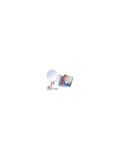 Funda multitaladro esselte folio pvc cristal 80 mc con refuerzo caja de 100 unidades