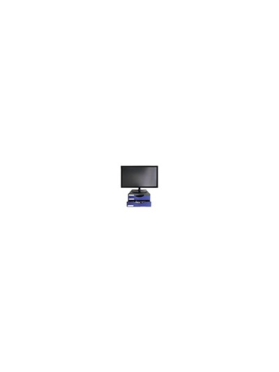 Soporte archivo 2000 para monitor poliester 100% reciclado con dos cajones hasta 10 kg color negro/azul