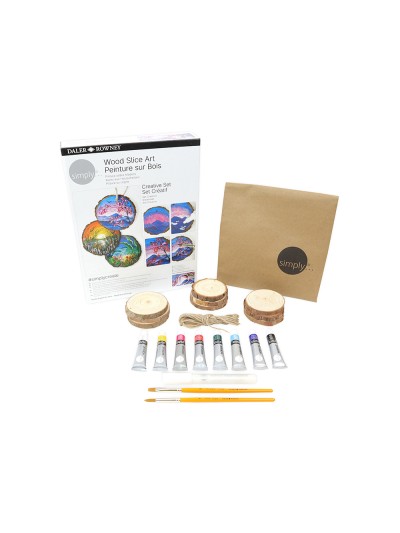 Set de pintura daler rowney simply creativo pintura madera
