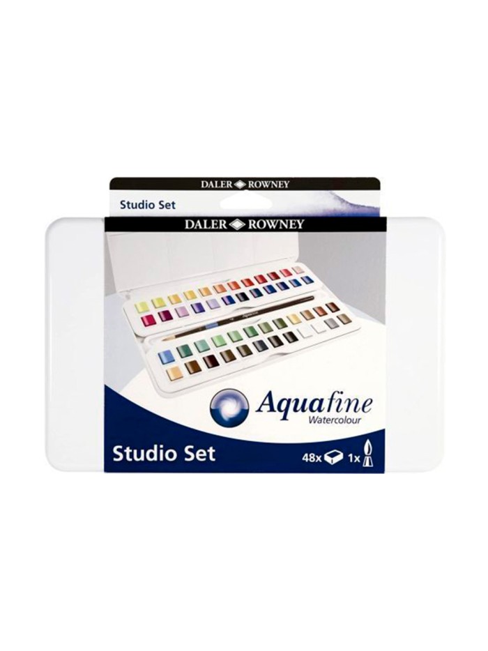 Acuarela daler rowney aquafine caja metalica de 48 colores surtidos con pincel Acuarela daler rowney aquafine caja metalica de 48 colores surtidos con pincel