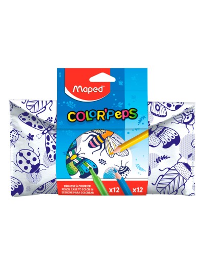 Set para colorear maped 12 rotuladores + 12 lapices colores surtidos