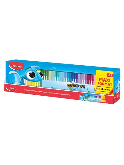 Rotulador maped color peps ocean caja de 48 unidades colores surtidos