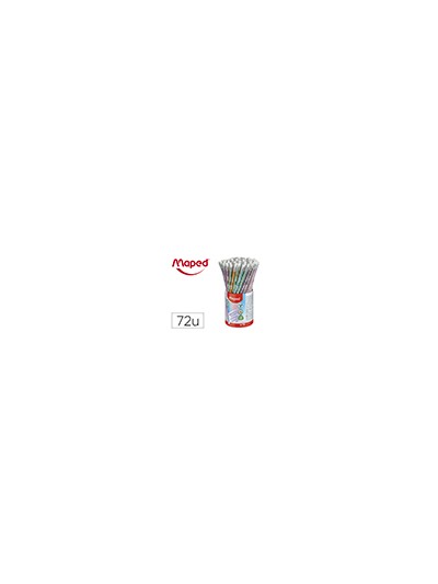 Lapices de grafito maped plastico glitter deco hb con goma 72 colores surtidos