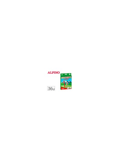 Lapices de colores alpino caja 36 unidades colores surtidos largos