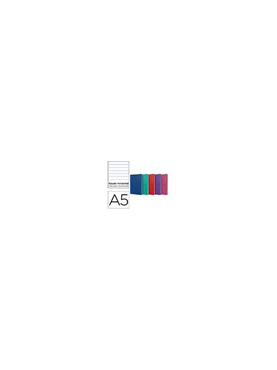 Cuaderno oxford cosida tapa extradura din a5 80 hojas rayado horizontal colores vivos surtidos