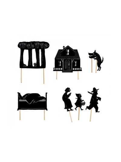 Juego mideer titeres de sombra caperucita roja