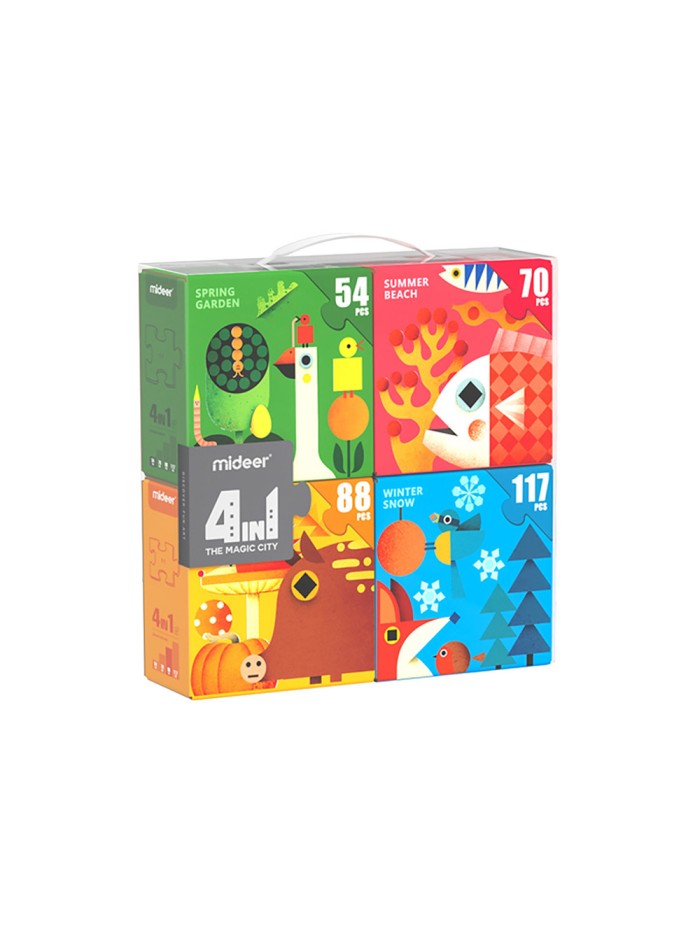 Puzle mideer 4 en 1 estaciones 54/70/88/117 piezas Puzle mideer 4 en 1 estaciones 54/70/88/117 piezas