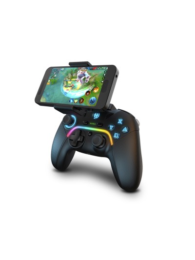 Mando para gamepad krom kayros inalmabrico iluminacion led pc/switch/android