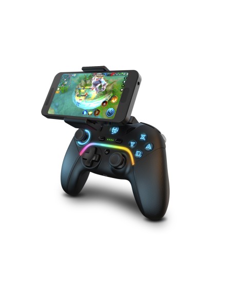 Mando para gamepad krom kayros inalmabrico iluminacion led pc/switch/android