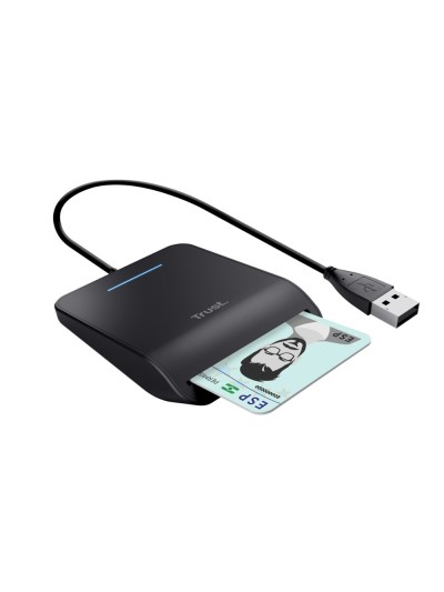 Lector de tarjetas trust primo dni smartcard usb-a color negro