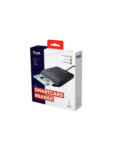 Lector de tarjetas trust primo dni smartcard usb-a color negro