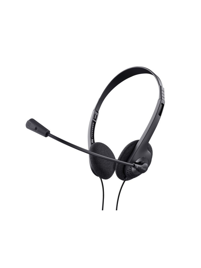 Auricular trust basics con microfono ajustable usb 2.0 longitud cable 180 cm color negro Auricular trust basics con microfono ajustable usb 2.0 longitud cable 180 cm color negro