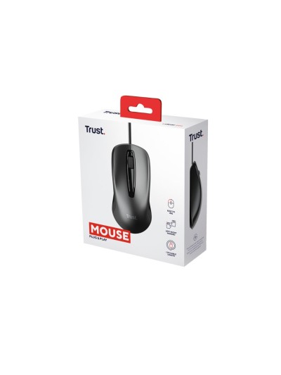 Raton trust basic optico 4 botones 1200 dpi usb 2.0 color negro