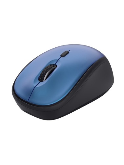 Raton trust yvi+ optico inalambrico eco 4 botones 800/1600 dpi usb 2.0 color azul