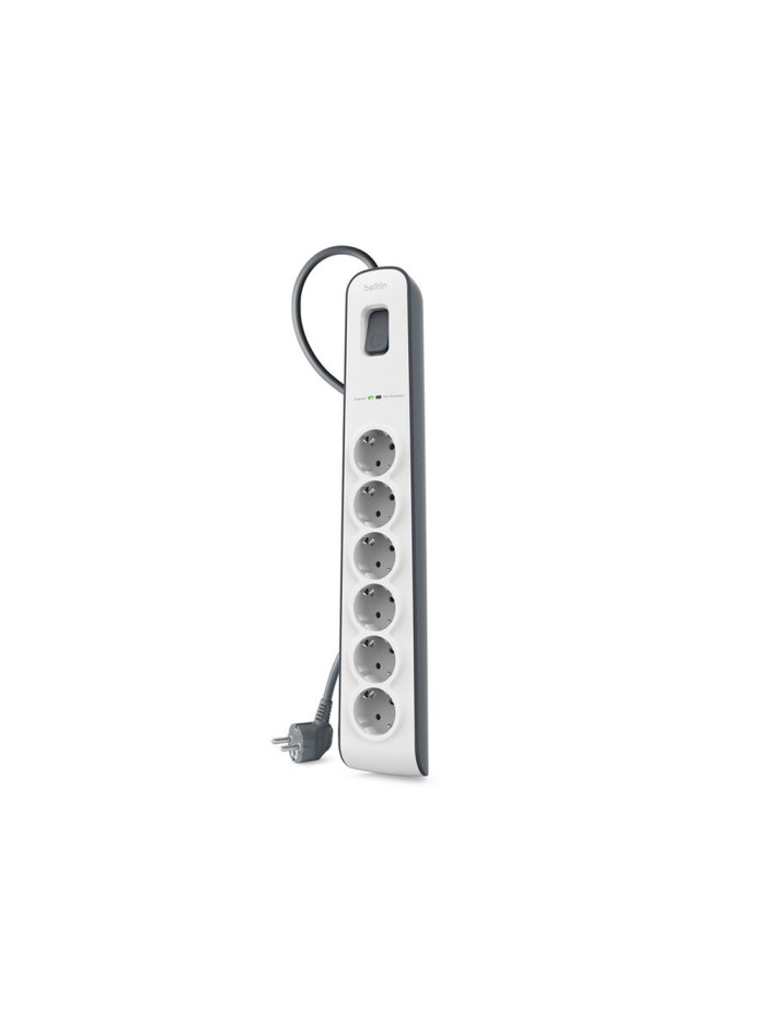 Regleta belkin bsv603vf2m de proteccion contra sobretensiones 6 tomas boton de apagado y encendido color Regleta belkin bsv603vf2m de proteccion contra sobretensiones 6 tomas boton de apagado y encendido color