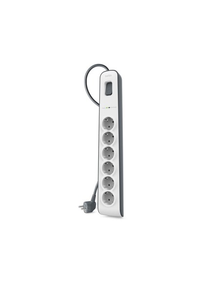 Regleta belkin bsv603vf2m de proteccion contra sobretensiones 6 tomas boton de apagado y encendido color