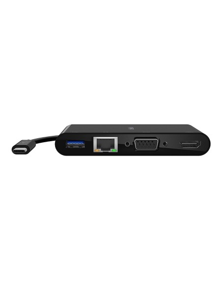 Adaptador belkin avc005btbk multimedia usb-c puertos usb-a 3.0 ethernet vga y hdmi (4k) color negro