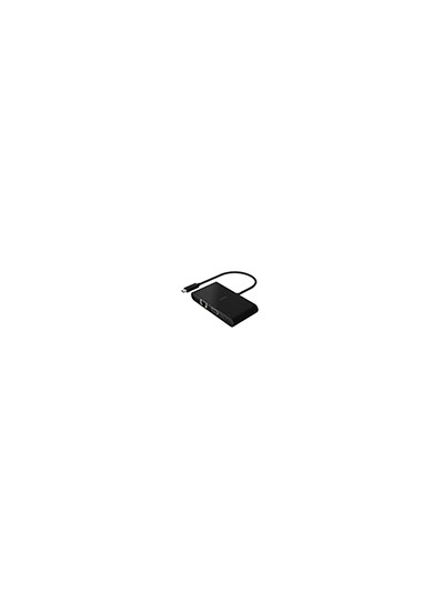 Adaptador belkin avc004btbk usb-c a usb-a 3.0 ethernet vga y hdmi (4k) + carga 100w color negro