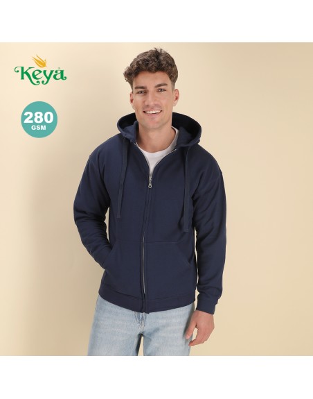 Sudadera Adulto Capucha + Cremallera "keya" SWZ280
