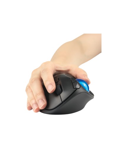Raton kensington optico trackball tb450 pro fit ergo 1600 dpi inalambrico color negro/azul