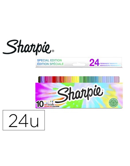 Rotulador sharpie fine blister de 24 unidades colores surtidos
