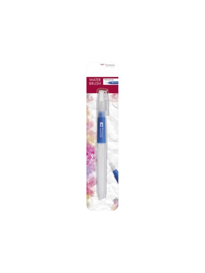Pincel tombow water brush con deposito rellenable punta plana blister de 1 unidad