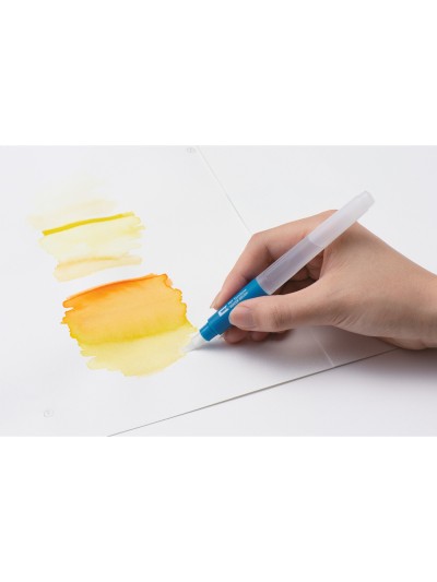 Pincel tombow water brush con deposito rellenable punta plana blister de 1 unidad