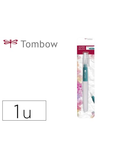 Pincel tombow water brush con deposito rellenable punta media blister de 1 unidad