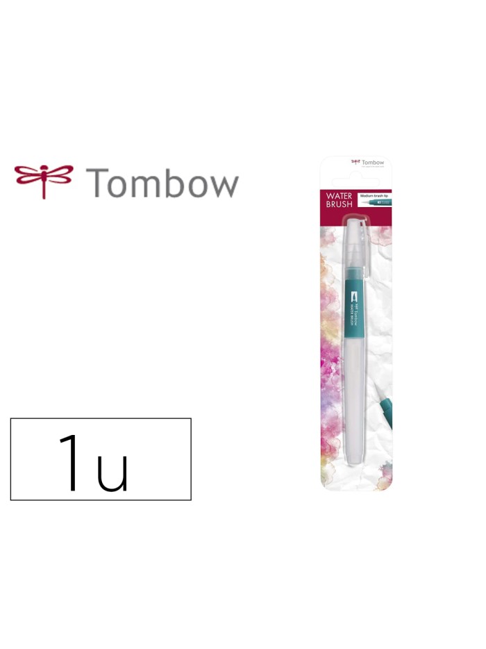 Pincel tombow water brush con deposito rellenable punta media blister de 1 unidad Pincel tombow water brush con deposito rellenable punta media blister de 1 unidad