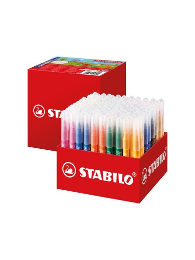 Rotulador stabilo power max school pack de 140 unidades surtidas 16 colores