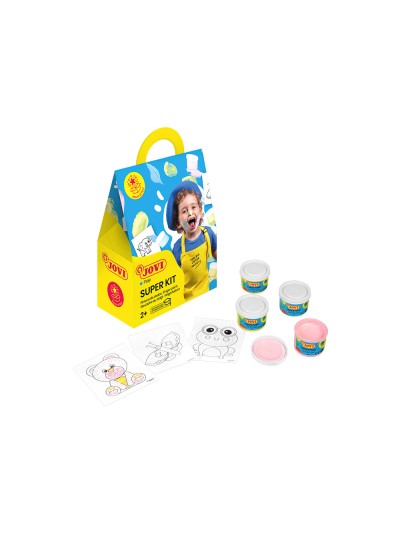 Plastilina jovi super kit 3 pastillas 50 gr + 6 moldes + 1 rodillo