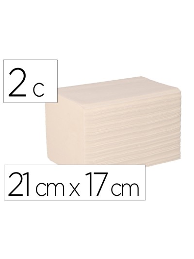 Servilleta bunzl greensource celulosa blanca plegado zig-zag 2 capas 21x17 cm caja de 9000 unidades