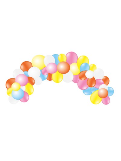 Globo 100% latex biodegradable guinarlda arco fashi 55 unidades colores pastel