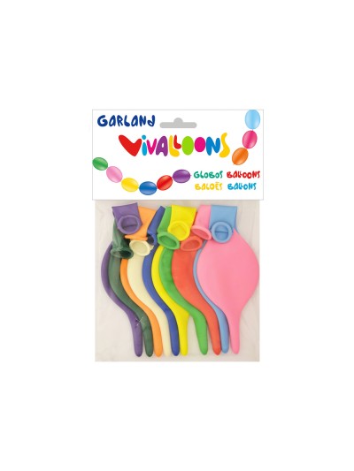 Globo 100% latex biodegradable blister de 10 unidades colores surtidos