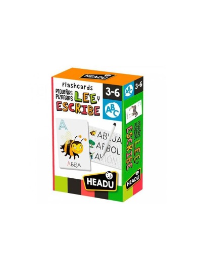 Juego didactico headu flash cards pequeñas pizarras lee y escribe